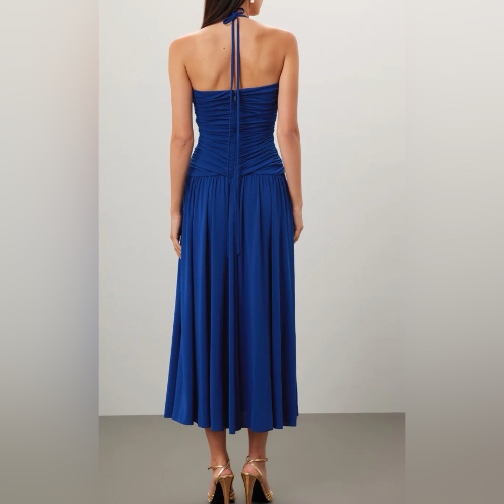 Zac Posen Matte Jersey Halter Gown Size 12 $695 NWT - Picture 2 of 7